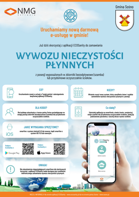 plakat aplikacji ECOSanity